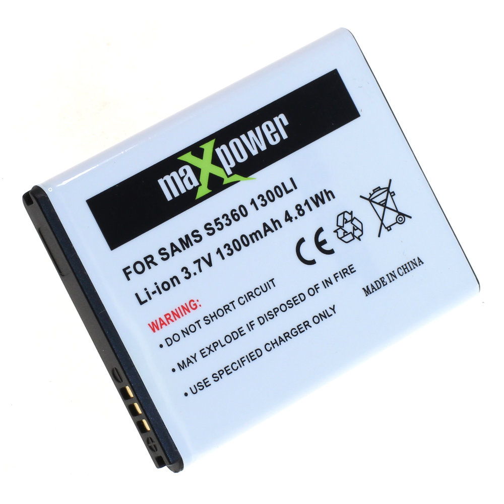 Akku MaxPower für Samsung Galaxy Pocket 1300mAh Li-Ionen (EB454357VU)