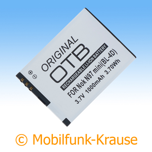 Akku für Nokia N97 Mini 1000mAh Li-Ionen (BL-4D)
