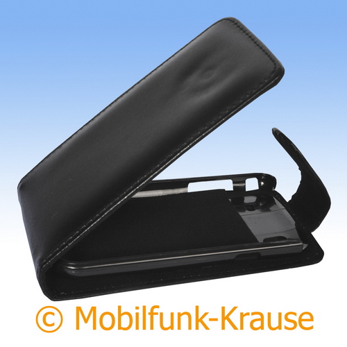 Flip Case für Samsung GT-I9001 / I9001 (Schwarz)