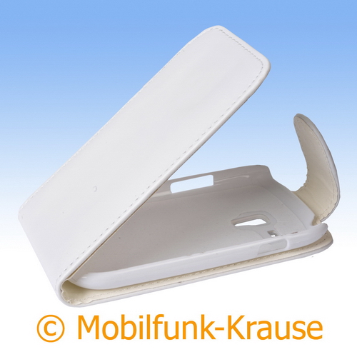 Flip Case für Samsung GT-I8190 / I8190 (Weiß)