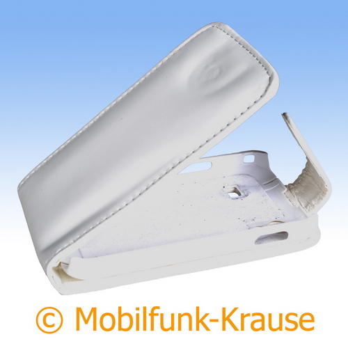 Flip Case für Samsung GT-S5839 / S5839 (Weiß)