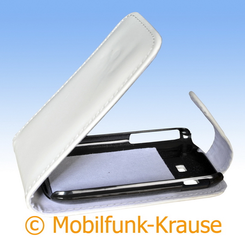 Flip Case für Samsung GT-S5300 / S5300 (Weiß)