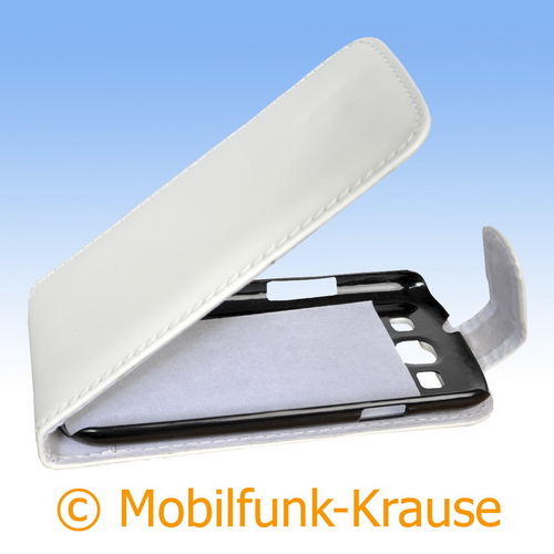 Flip Case für Samsung GT-I9300 / I9300 (Weiß)