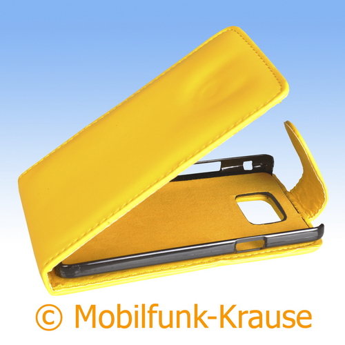 Flip Case für Samsung Galaxy S 2 (Gelb)