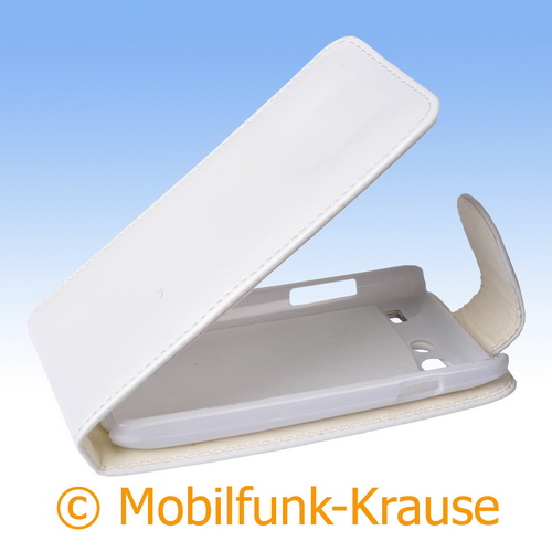 Flip Case für Samsung GT-I9070 / I9070 (Weiß)