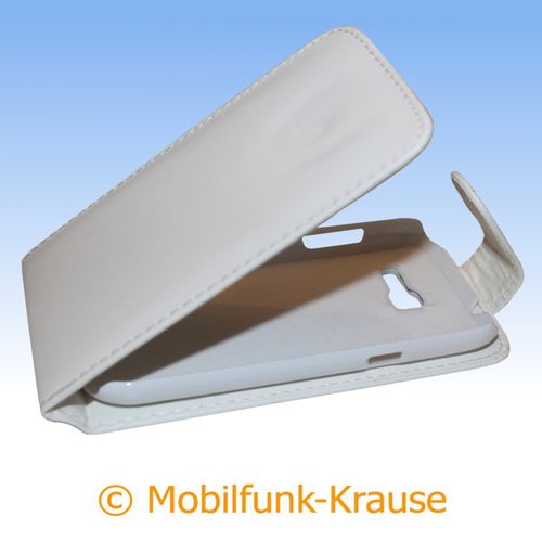 Flip Case für Samsung GT-S7390 / S7390 (Weiß)