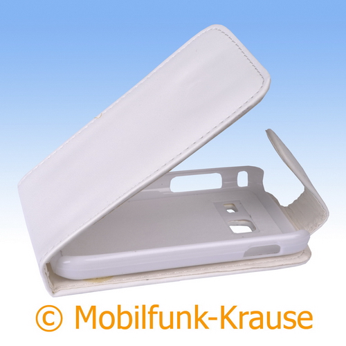 Flip Case für Samsung GT-S6102B / S6102B (Weiß)