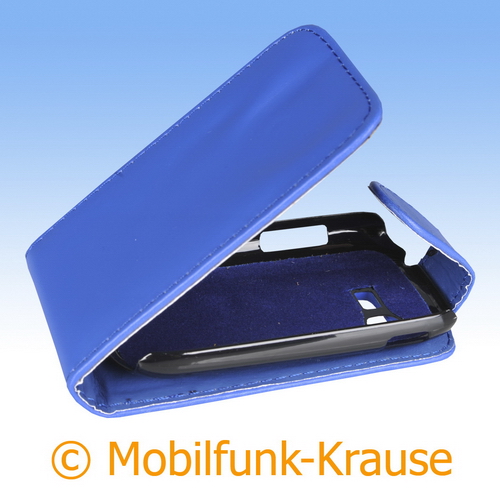 Flip Case für Samsung GT-S3800W / S3800W (Blau)